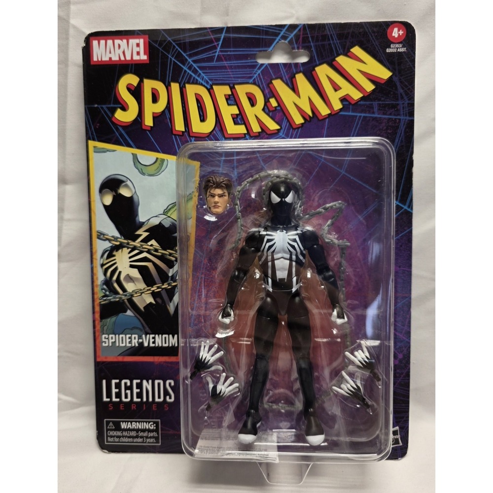 Spider-Man‎ Marvel Legends Retro Cardback Spider-Venom 6" Action Figure IN HANDS